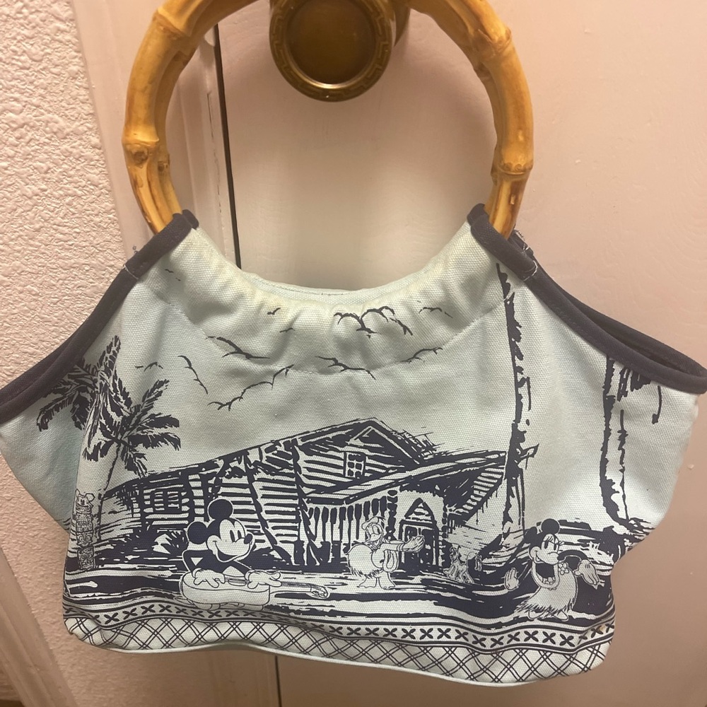 Mickey & friends blue Hawaiian Tote Bag